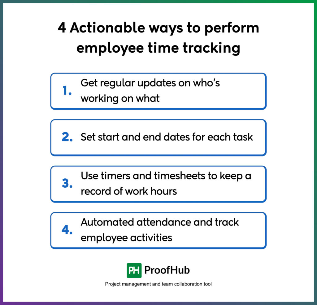 4 Actionable ways to perform employee time tracking