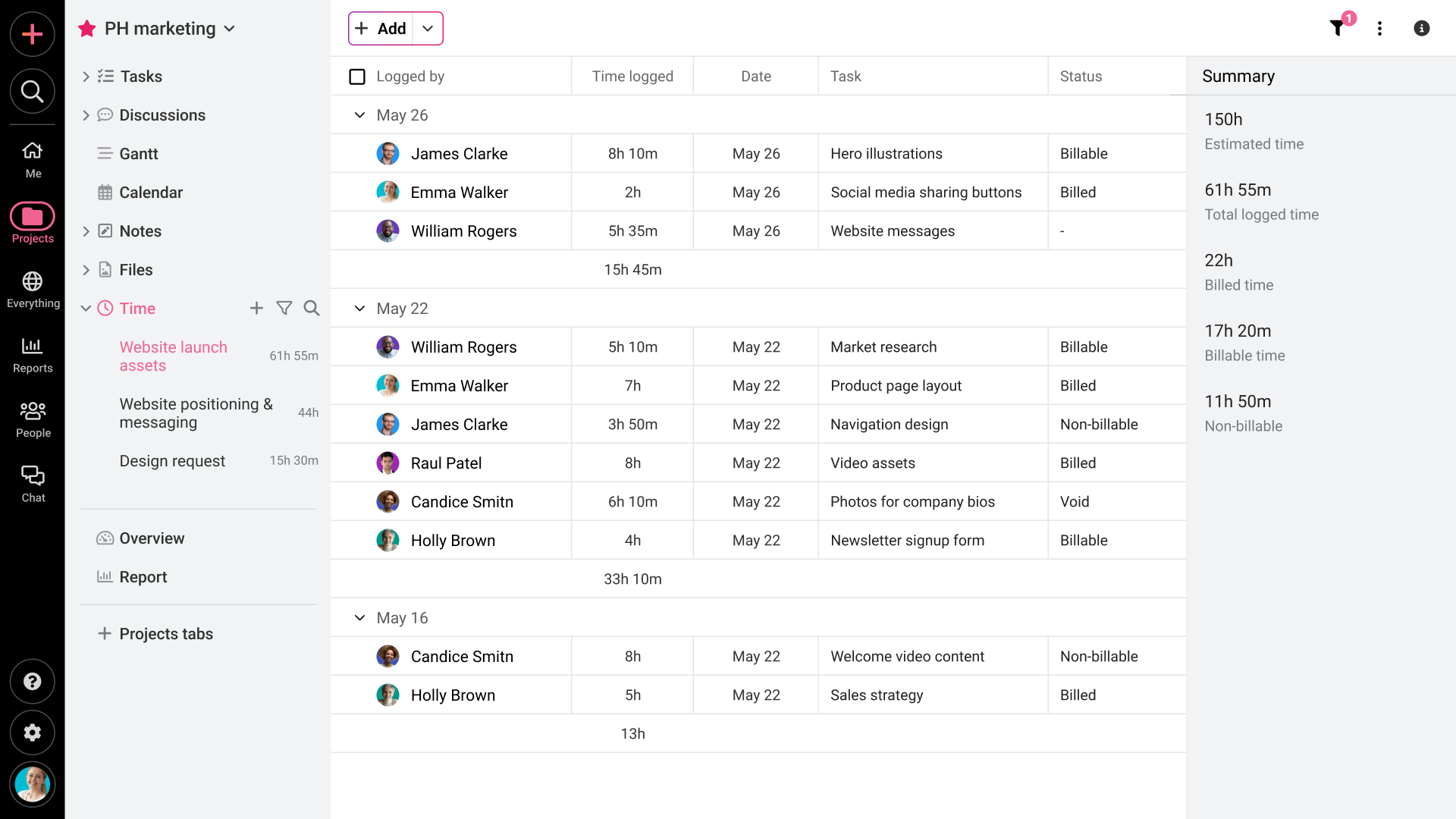 Timesheets
